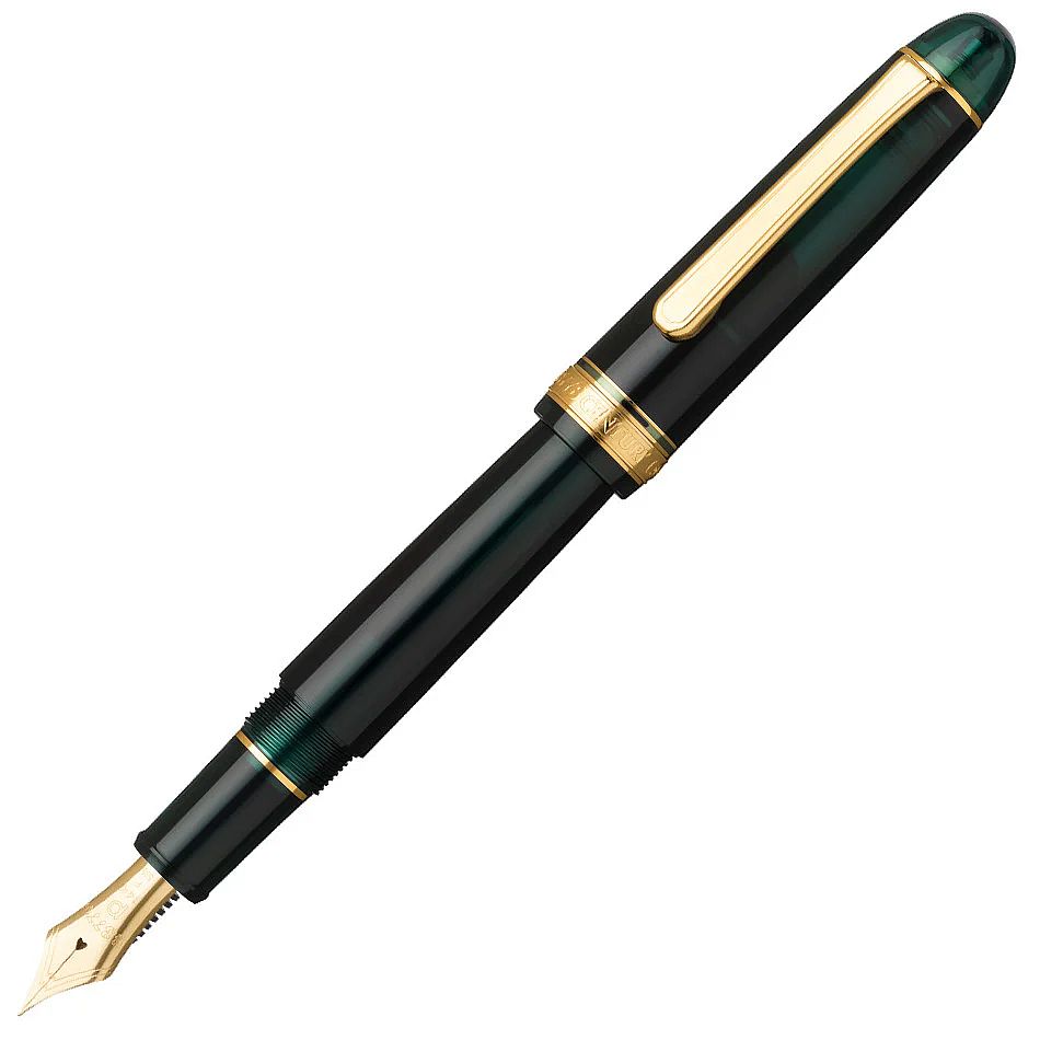 Platinum #3776 Century Fountain Pen - Laurel Green with Gold Trim