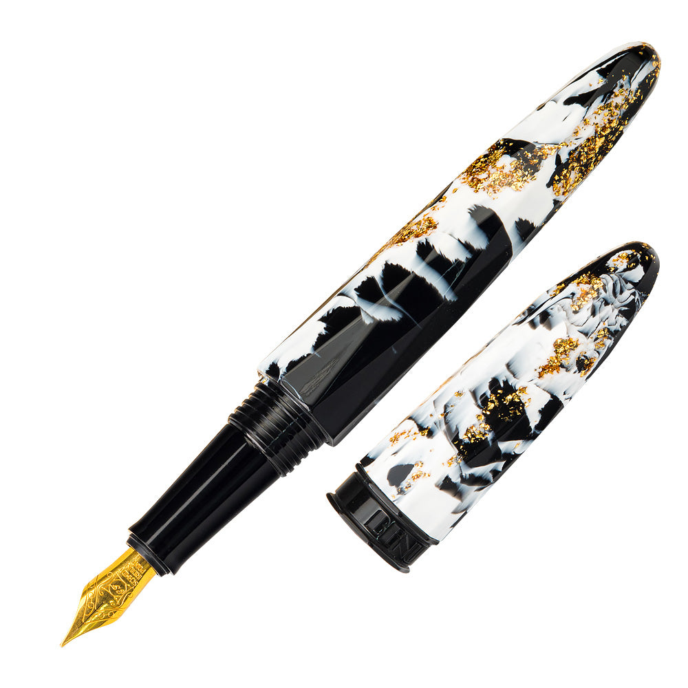 Benu Briolette Fountain Pen - Black & White