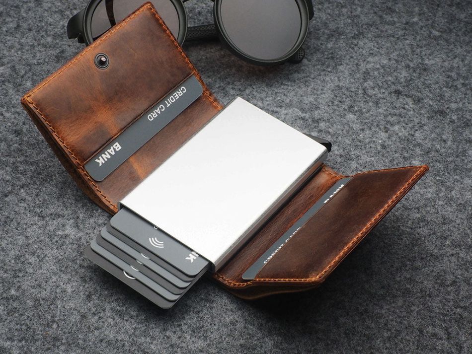 Pularys Colorado RFID Wallet - Saddle Leather