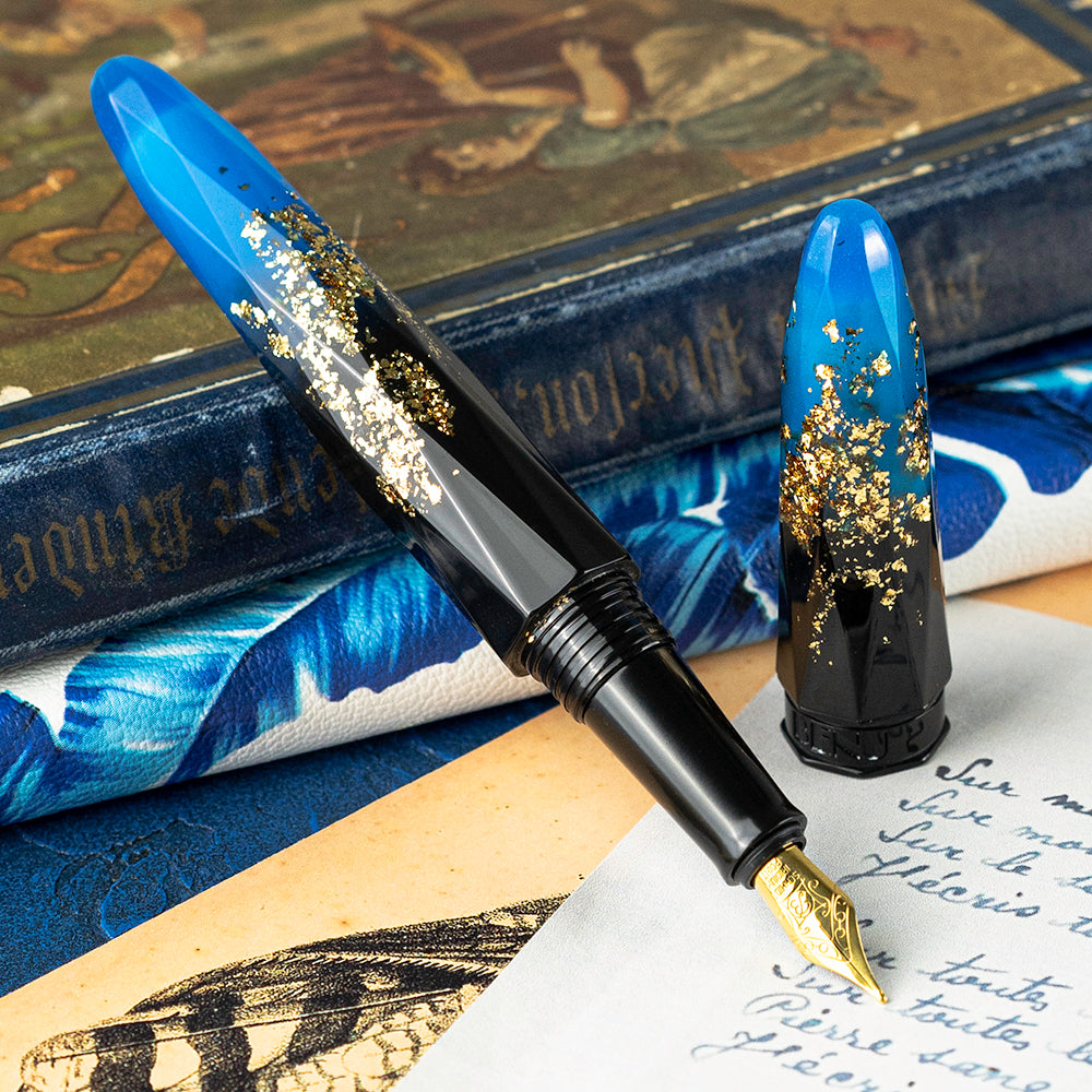 Benu Briolette Fountain Pen - Luminous Sapphire