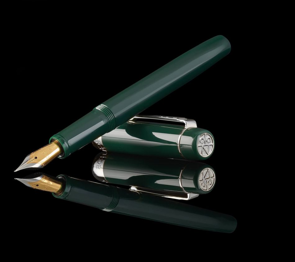 Onoto Scholar Fountain Pen - Evergreen & Palladium