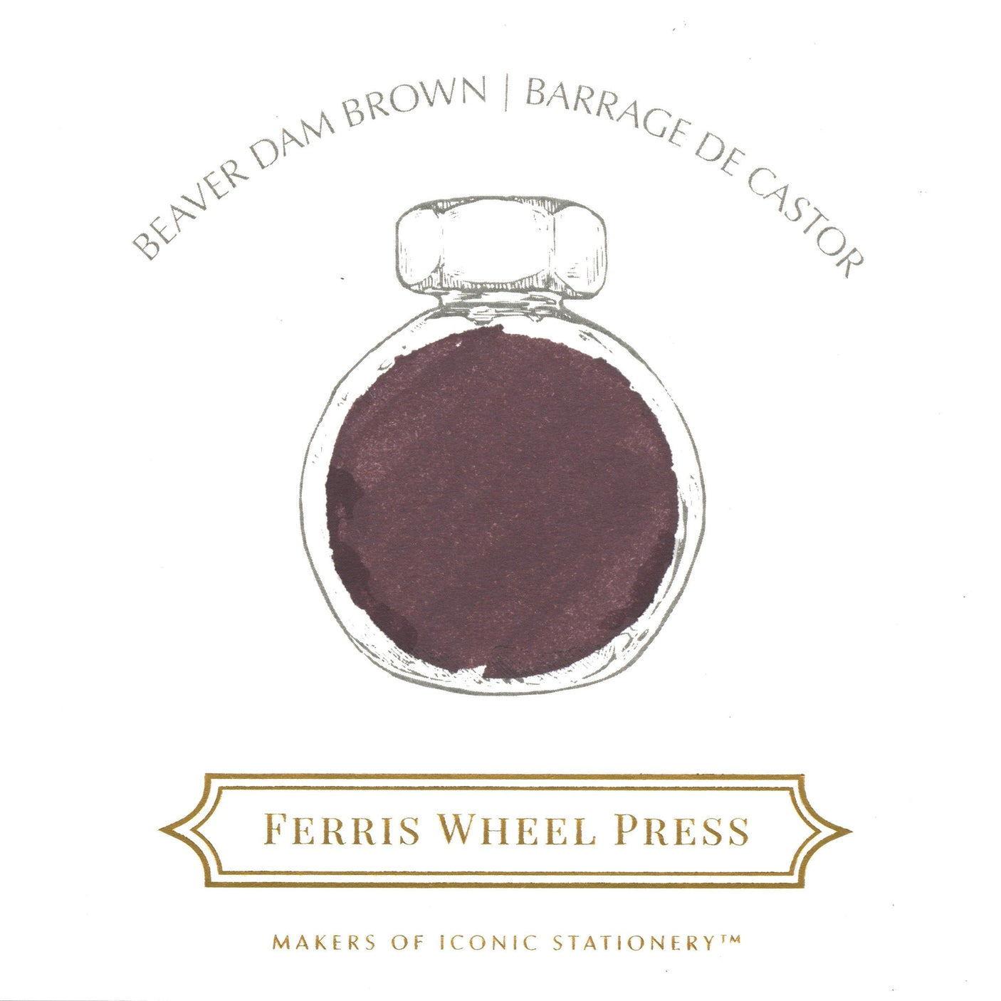 Ferris Wheel Press 38ml Ink - Beaver Dam Brown