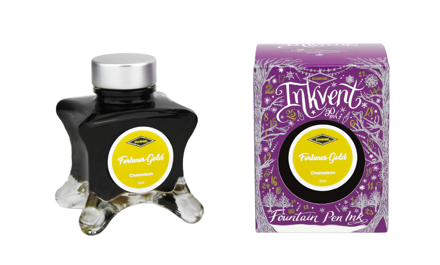 Diamine Inkvent Purple Edition Ink - Fortunes Gold