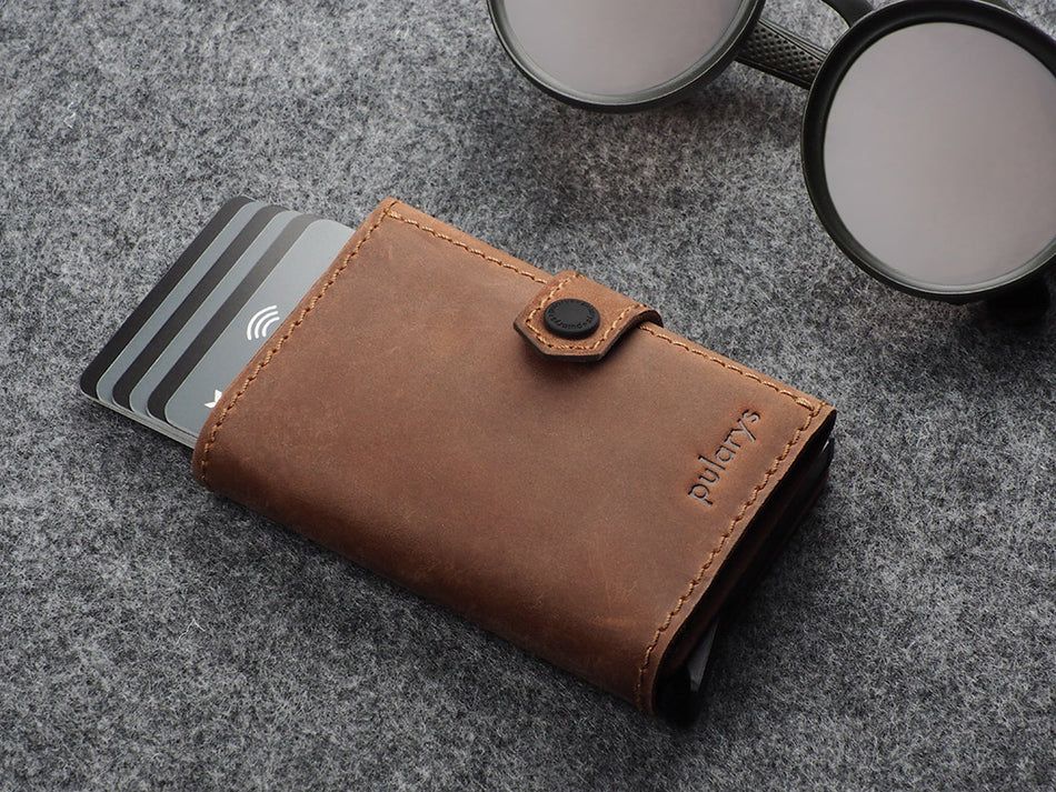 Pularys Hiker RFID Wallet - Hunter Leather