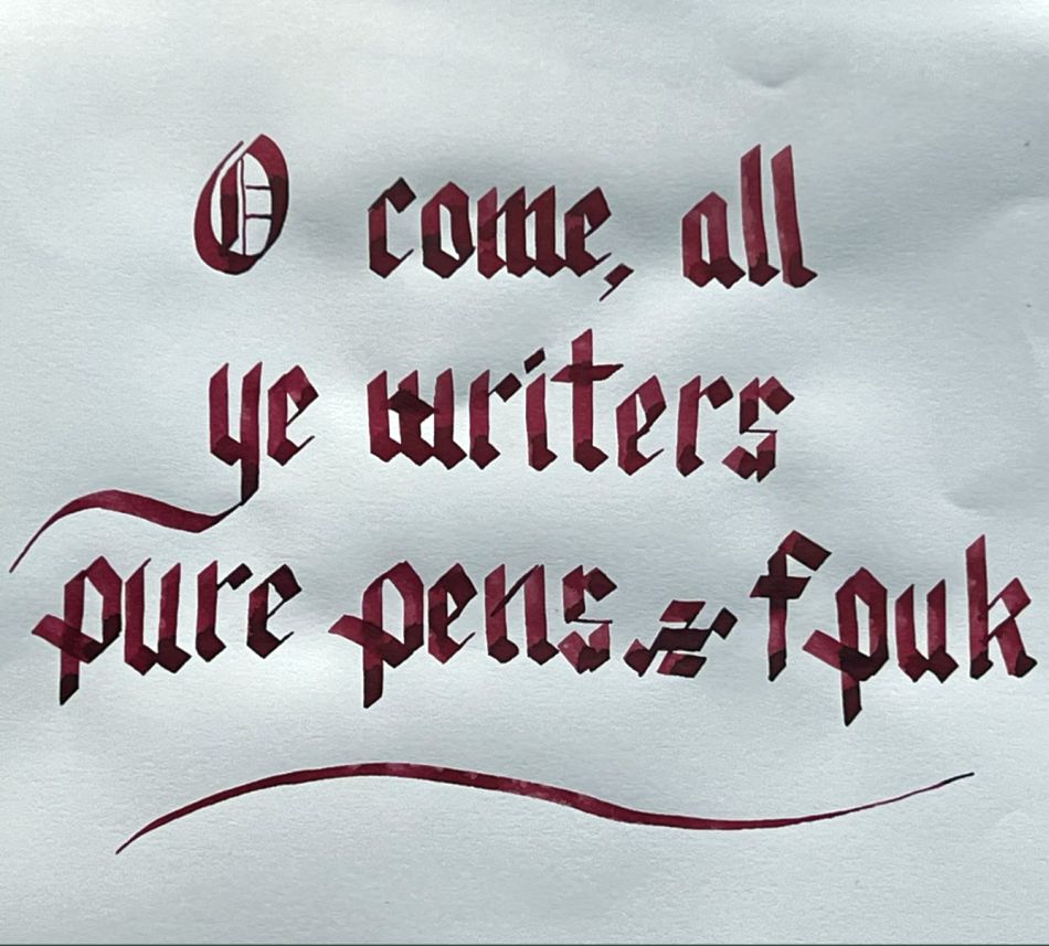 Pure Pens x FPUK - 'O Come, All Ye Writers' Ink