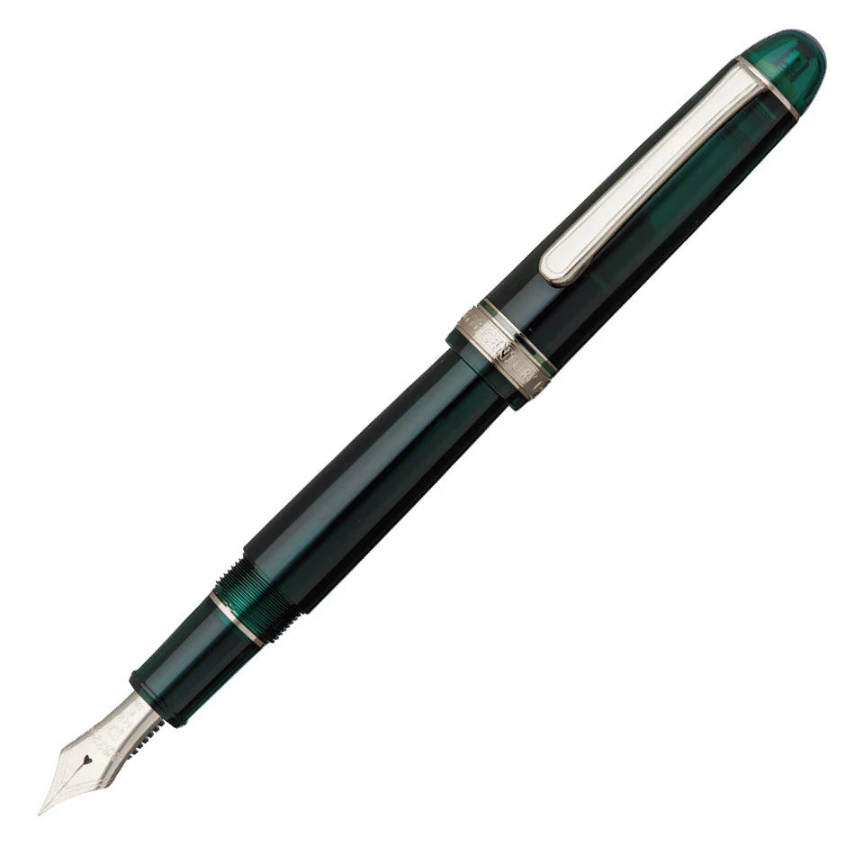 Platinum #3776 Century Fountain Pen - Laurel Green with Rhodium Trim