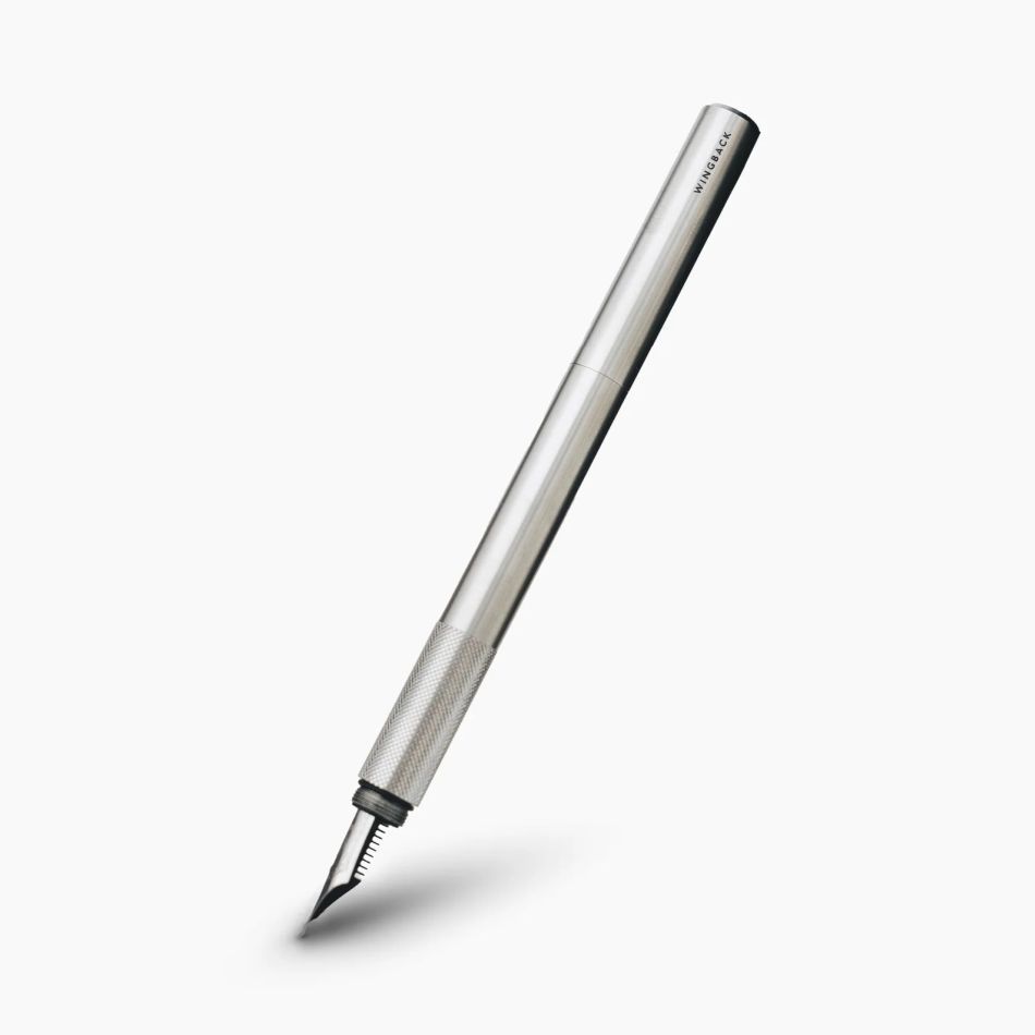 Wingback Fountain Pen - Steel